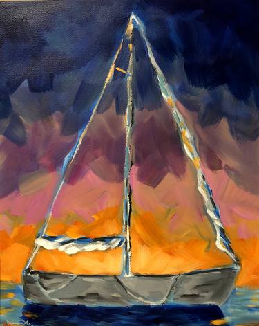 Original Boat Paintings by Jeffry Diamond