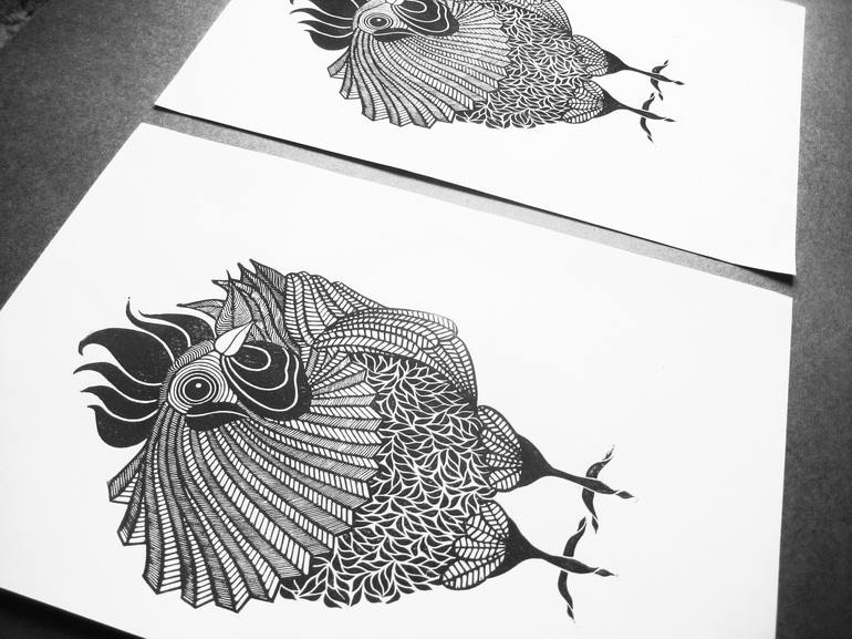 Original Animal Printmaking by Eleni Sakelaris