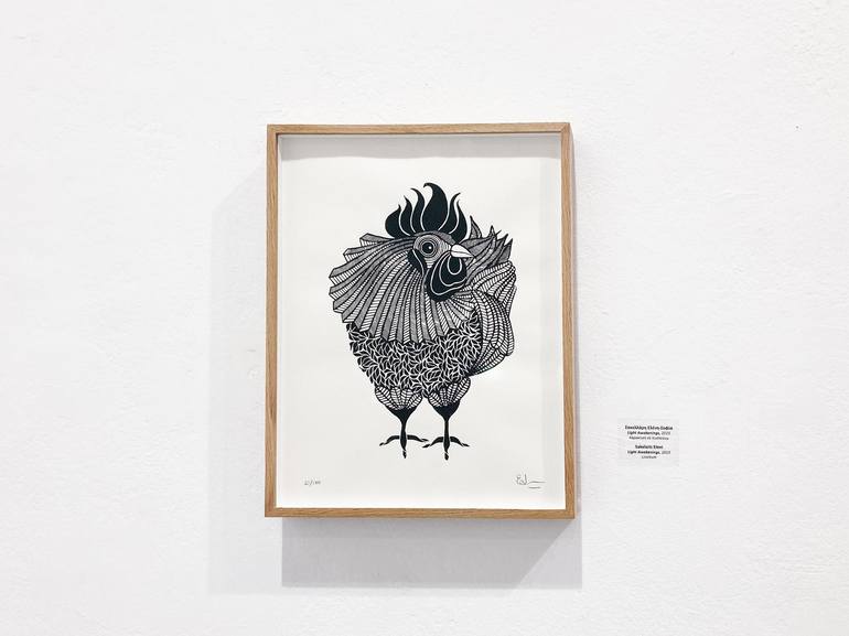 Original Fine Art Animal Printmaking by Eleni Sakelaris