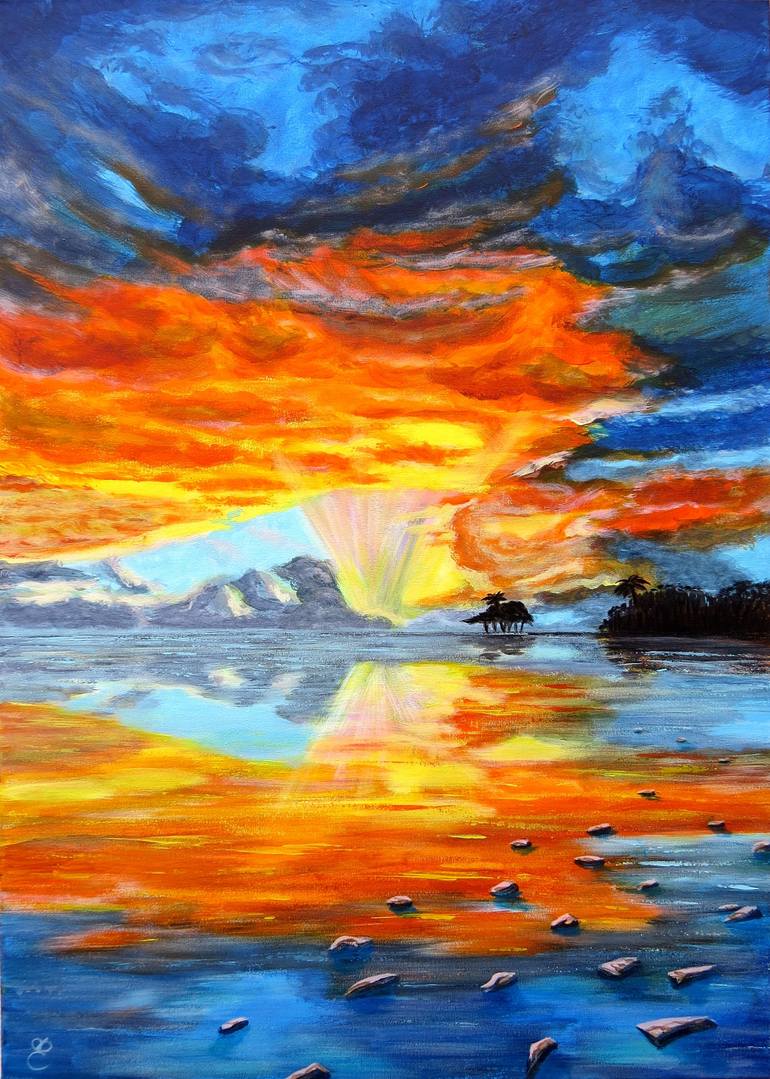 Sunset over the bay