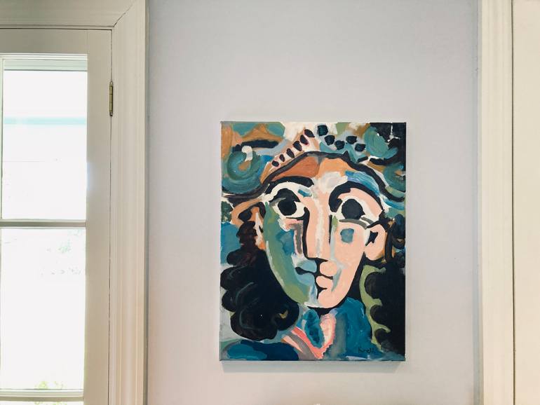 Original Expressionism Women Painting by Robert Krell