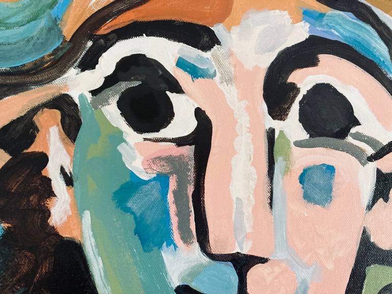 Original Expressionism Women Painting by Robert Krell