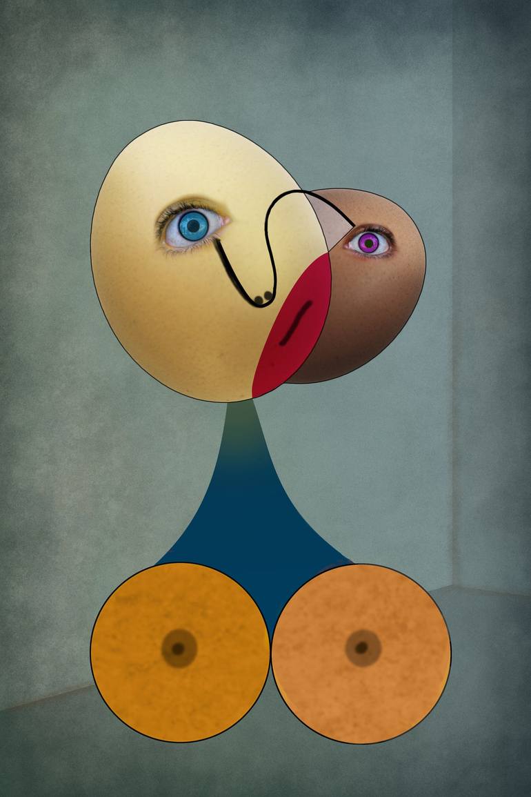 Original Abstract Photography by Peter Hammer | Surrealism Art on Canvas | The two faces of Eve