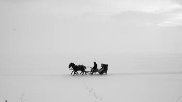 Horse riding on frozen lake - Limited Edition of 10 thumb