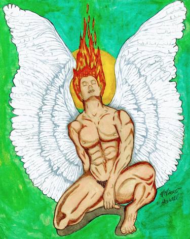 Greek Storybook Art : Icarus The God of Flight - Limited Edition of 1 thumb