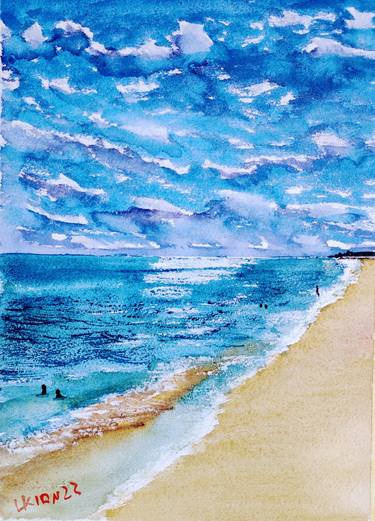 Print of Impressionism Seascape Paintings by Leonid Kirnus