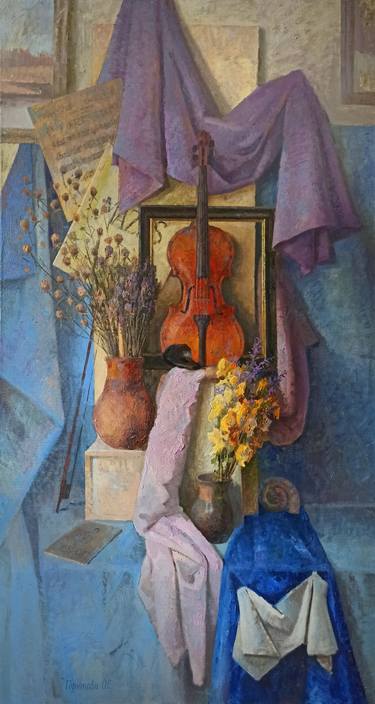 Still life with violin thumb