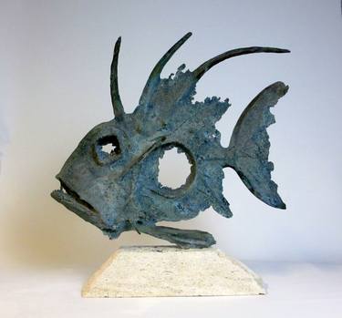 Original Figurative Fish Sculpture by Goran Gus Nemarnik