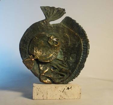 Original Minimalism Fish Sculpture by Goran Gus Nemarnik