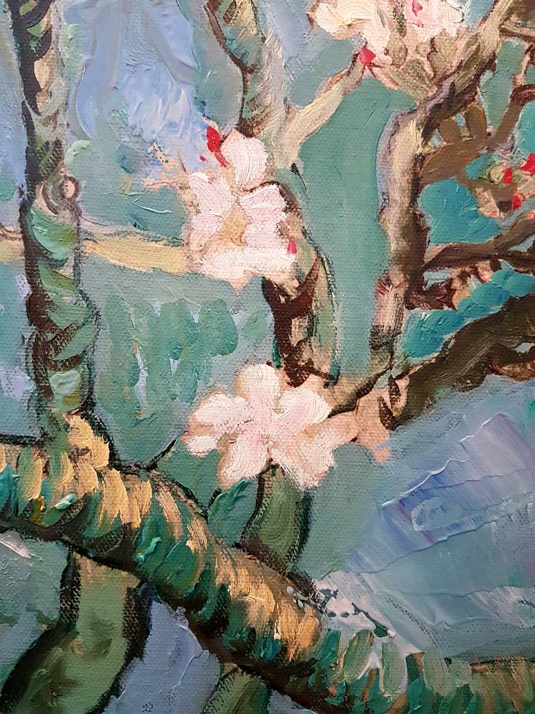 Original Impressionism Floral Painting by Lamees Alhassar