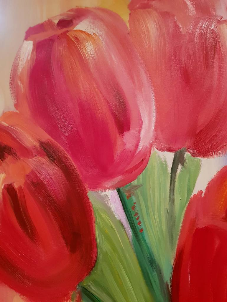 Original Expressionism Floral Painting by Lamees Alhassar