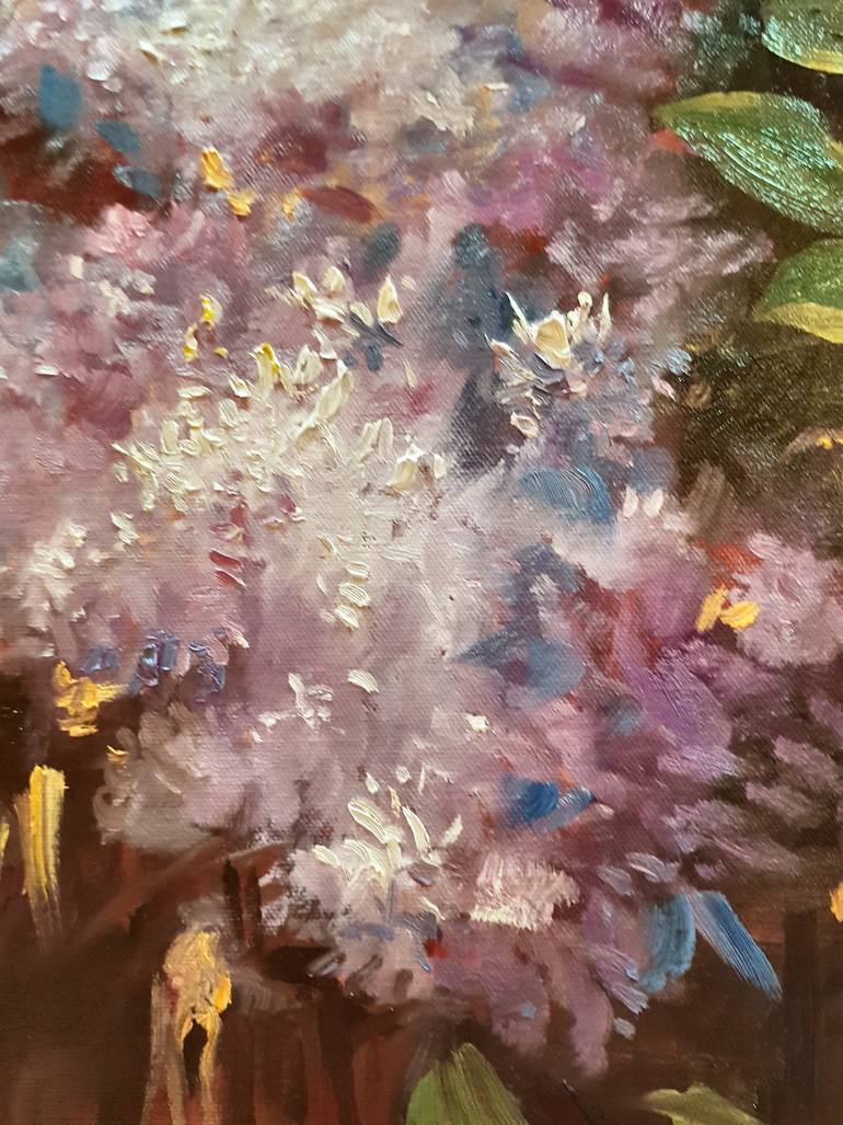 Original Expressionism Floral Painting by Lamees Alhassar