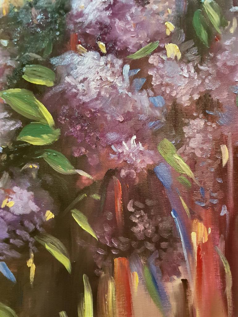 Original Expressionism Floral Painting by Lamees Alhassar