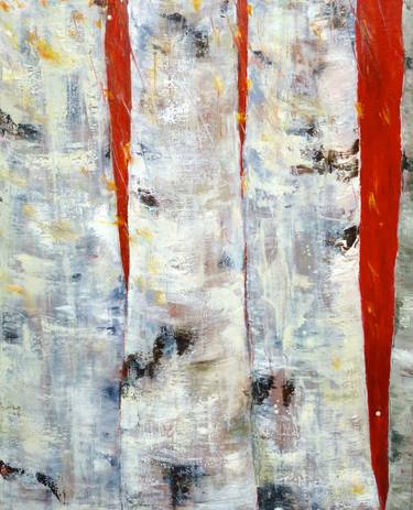 Original Abstract Expressionism Tree Paintings by Muriel Soriano