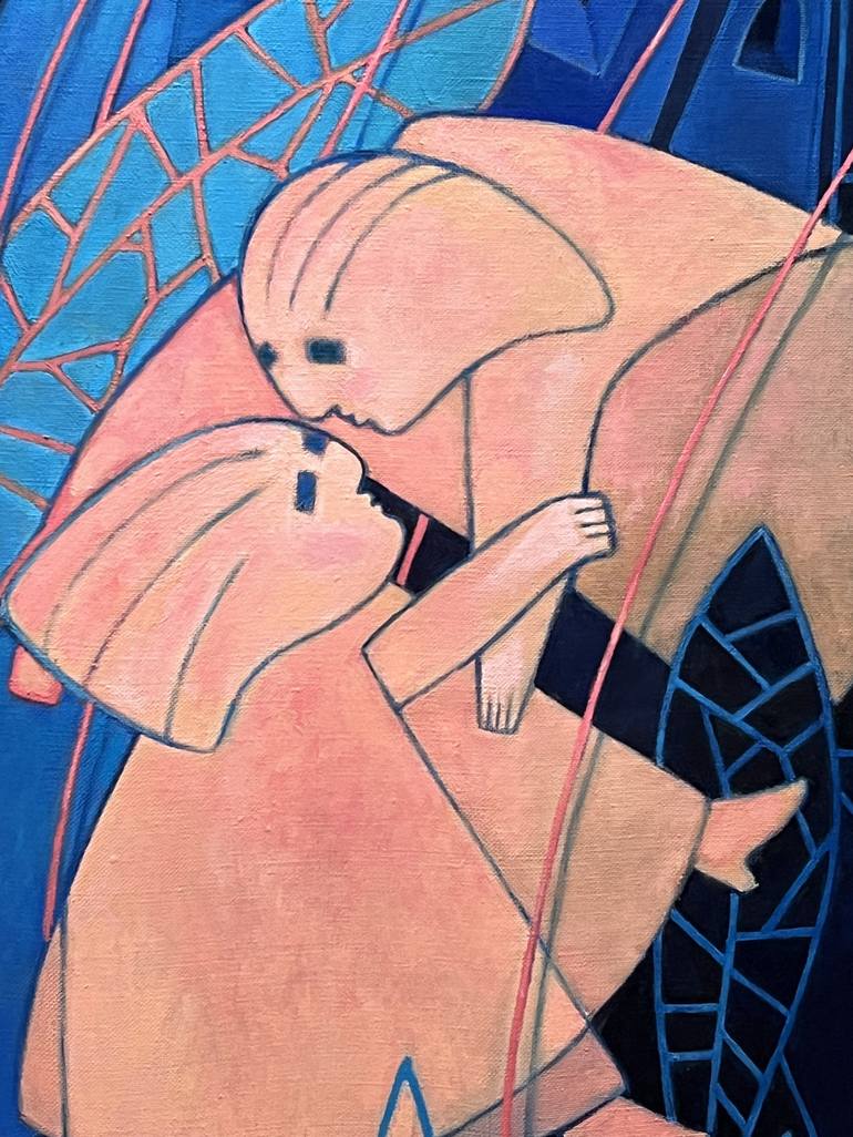 Original Figurative Love Painting by Elena Kambina