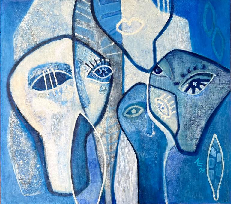 Original Contemporary People Painting by Elena Kambina