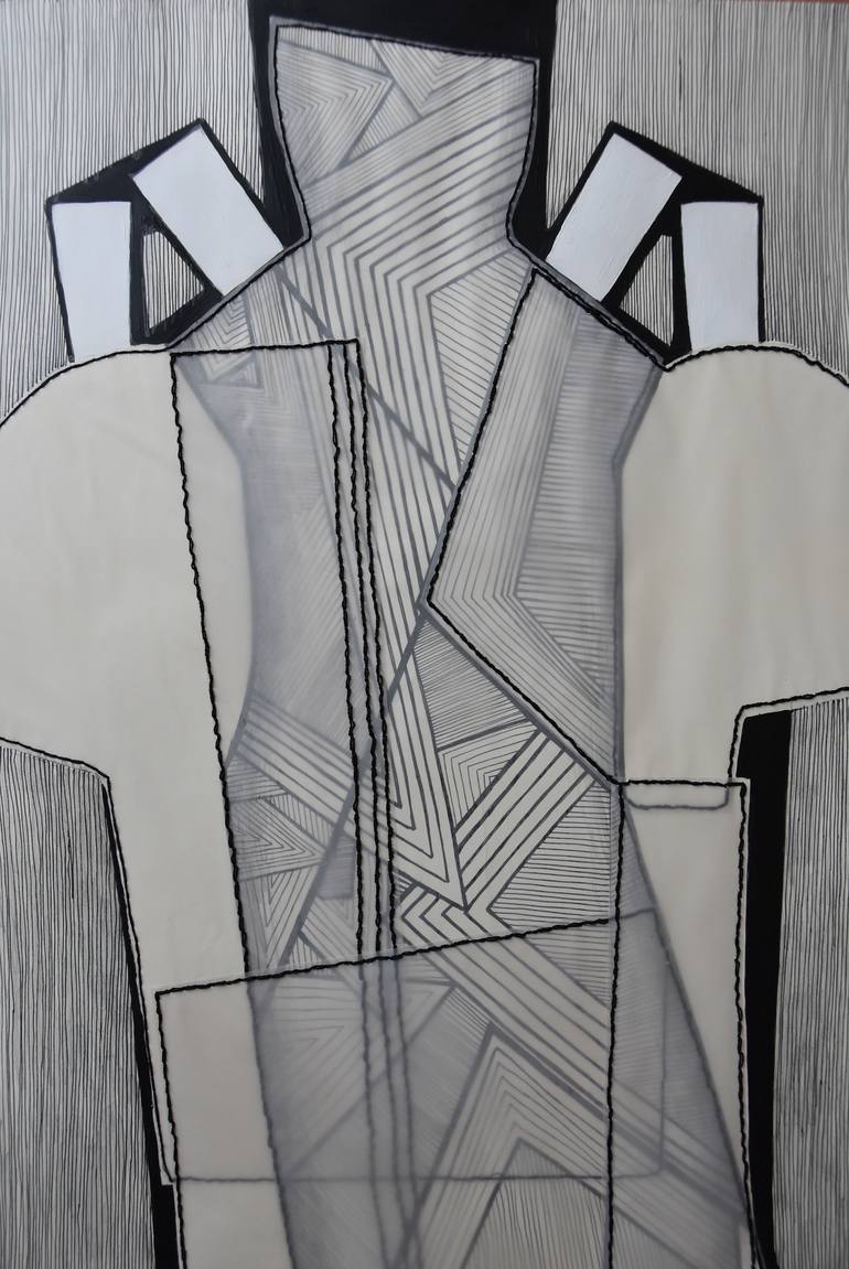 Original Abstract Fashion Drawing by Elena Kambina