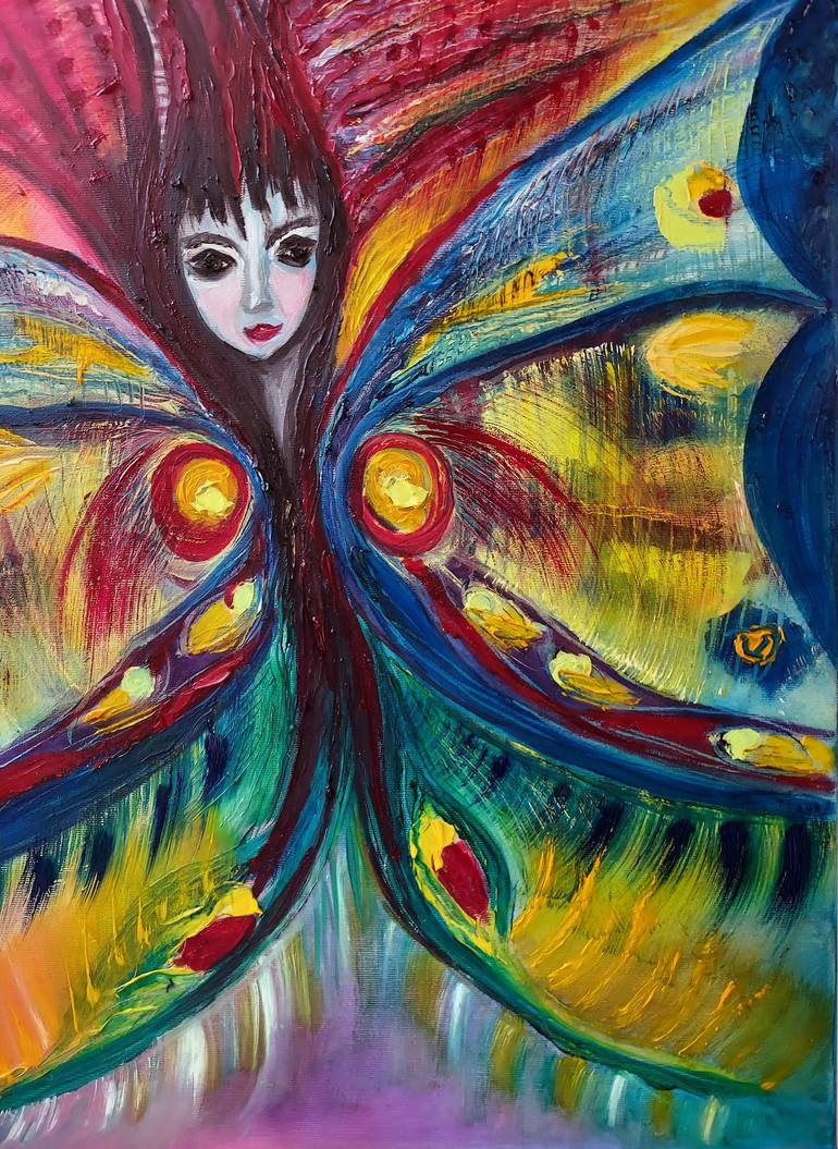 Butterfly child Painting by Ani Rangelova | Saatchi Art