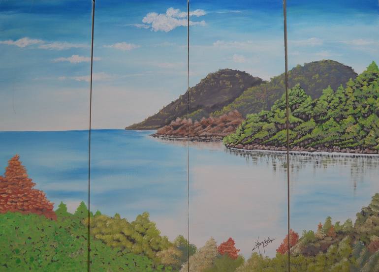 Paysage Apaisant 4 Painting By Julius Nkoma Saatchi Art Paysage Apaisant 4 Painting By Julius Nkoma Saatchi Art
