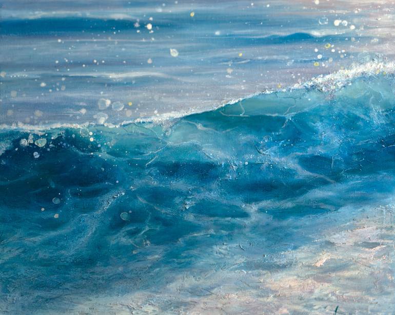 Original Impressionism Beach Painting by Alena Root