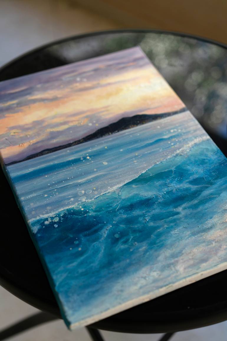 Original Impressionism Beach Painting by Alena Root