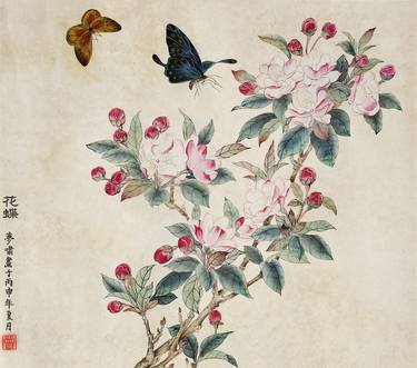 Butterflies and Chinese Folwering Crabapple thumb