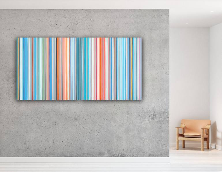 Original Abstract Geometric Painting by Susana Sancho Beltran