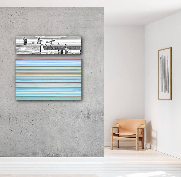 Original Abstract Beach Mixed Media by Susana Sancho Beltran