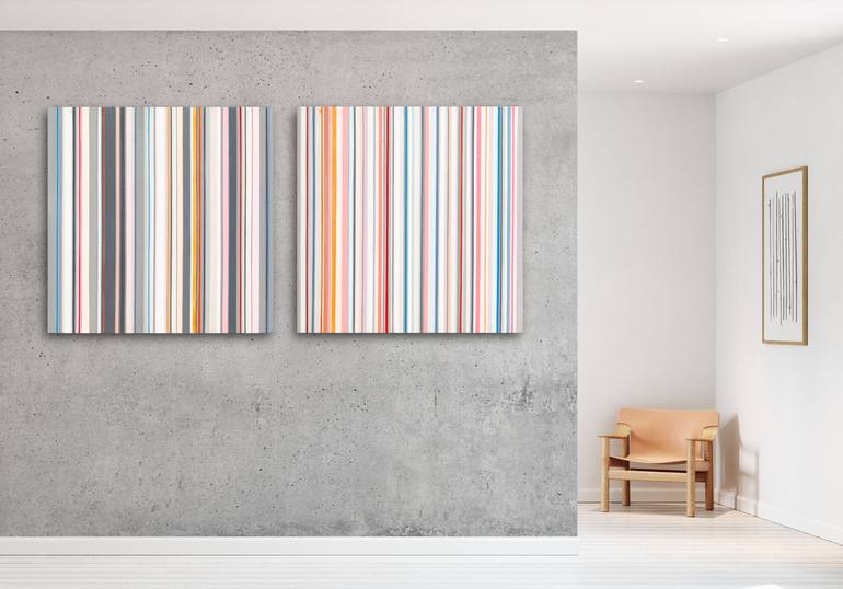 Original Abstract Geometric Painting by Susana Sancho Beltran