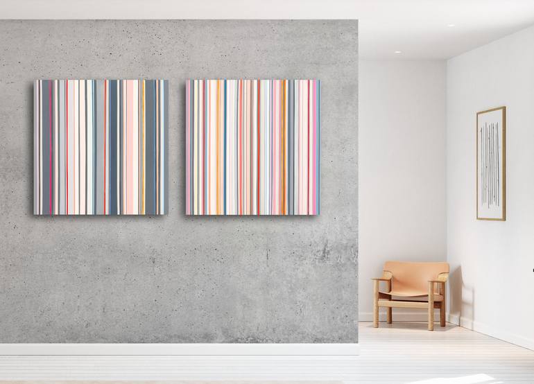 Original Abstract Geometric Painting by Susana Sancho Beltran