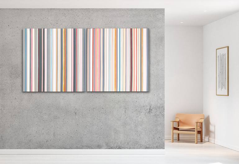 Original Abstract Geometric Painting by Susana Sancho Beltran
