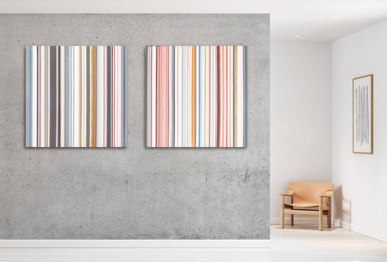 Original Abstract Geometric Painting by Susana Sancho Beltran