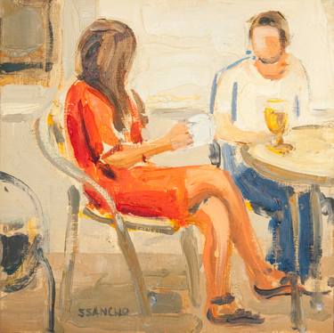 Original Figurative People Paintings by Susana Sancho Beltran