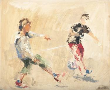 Original Modern Sport Paintings by Susana Sancho Beltran