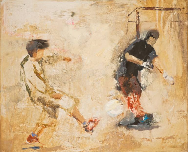 Original Figurative Sport Painting by Susana Sancho Beltran