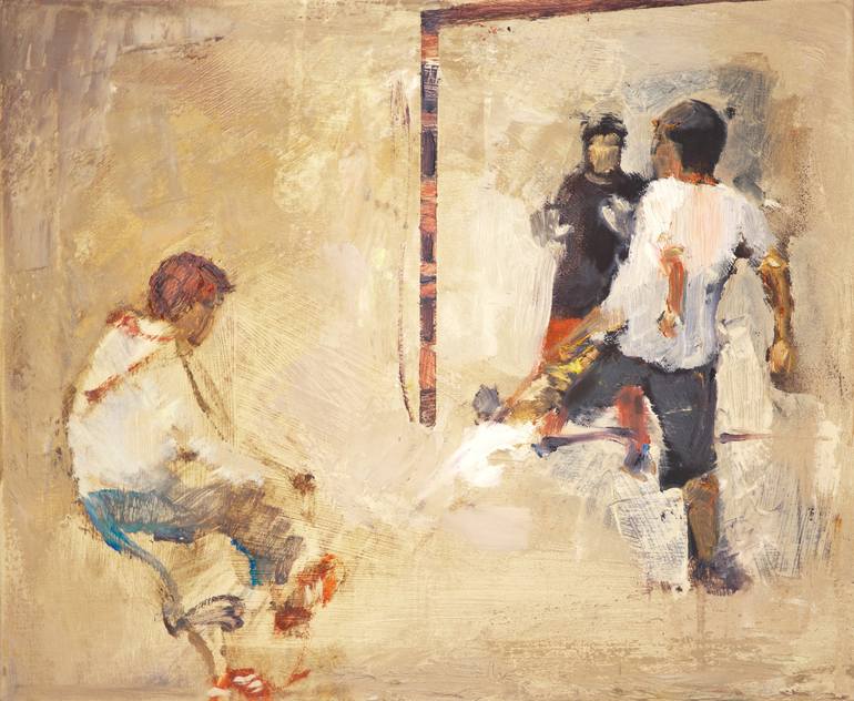 Original Figurative Sport Painting by Susana Sancho Beltran