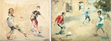 Original Figurative Sport Paintings by Susana Sancho Beltran