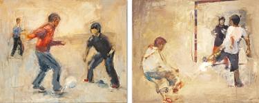 Original Abstract Sports Paintings by Susana Sancho Beltran