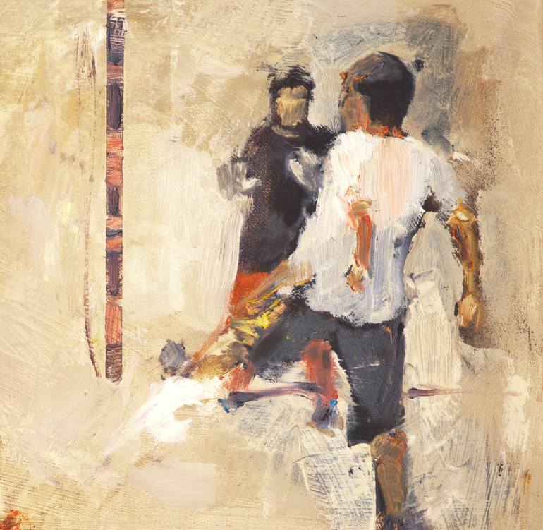 Original Abstract Sports Painting by Susana Sancho Beltran