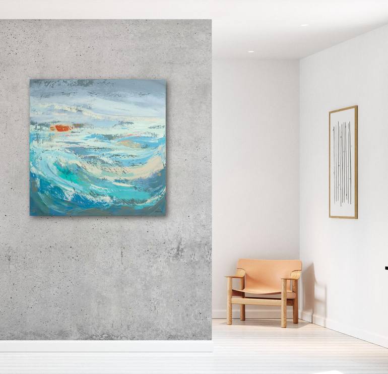 Original Abstract Seascape Painting by Susana Sancho Beltran