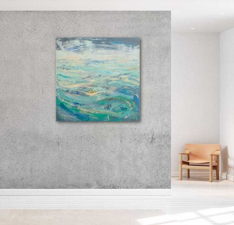 Original Abstract Seascape Painting by Susana Sancho Beltran