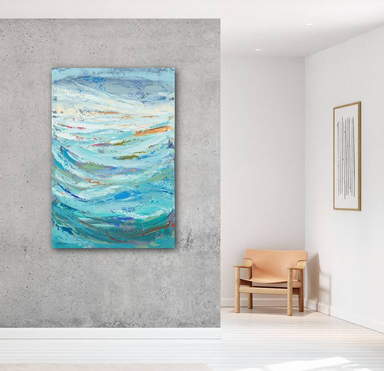 Original Abstract Seascape Painting by Susana Sancho Beltran