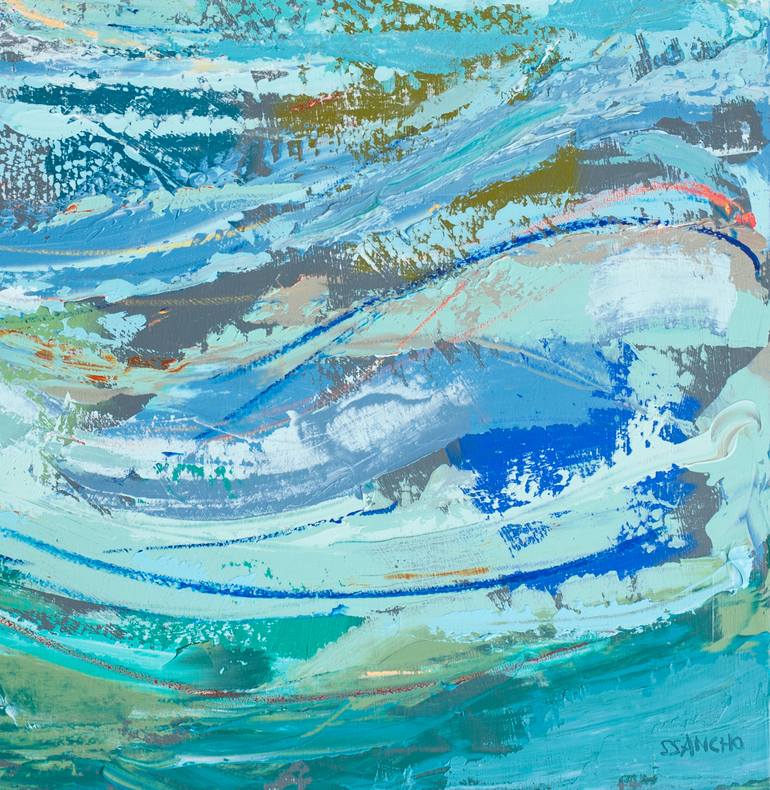 Original Abstract Landscape Painting by Susana Sancho Beltran