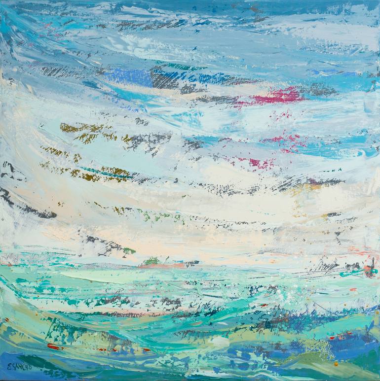 Original Abstract Landscape Painting by Susana Sancho Beltran