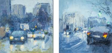 Original Expressionism Cities Paintings by Susana Sancho Beltran