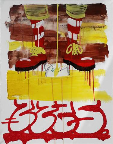 Original Abstract Expressionism Graffiti Paintings by Mickael Bereriche