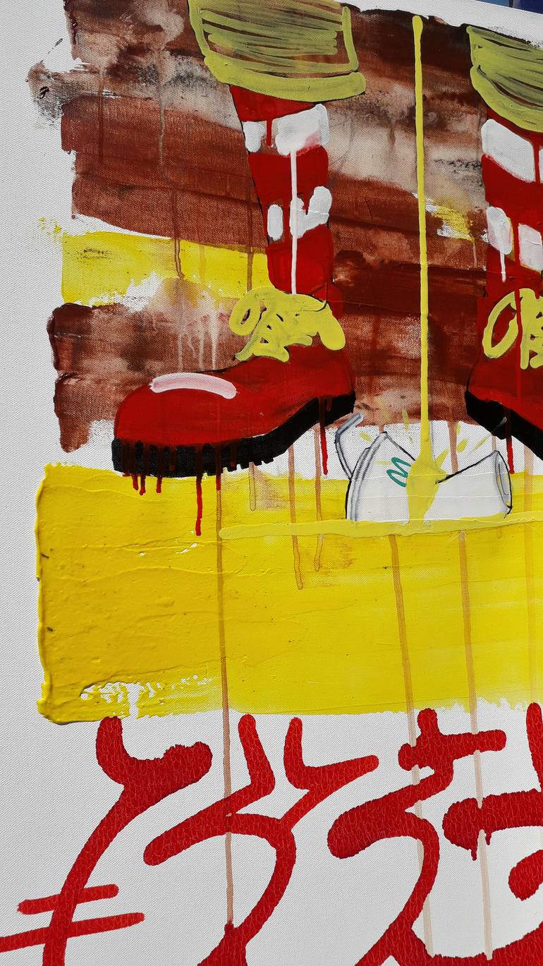 Original Abstract Expressionism Graffiti Painting by Mickael Bereriche