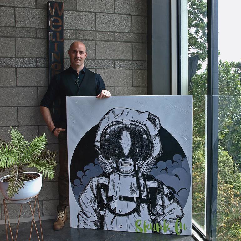Original Abstract Animal Printmaking by Max Bessone