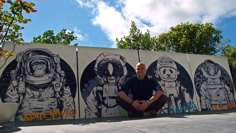 Original Abstract Animal Printmaking by Max Bessone