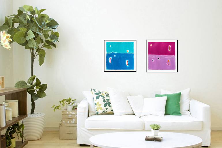 Original Fine Art Abstract Painting by Luis Medina